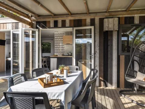 MOBILHOME 6 personnes - Cabane Luxe 4 pièces 6 personnes Climatisée + Jacuzzi