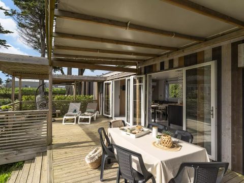 MOBILHOME 6 personnes - Cabane Premium 4 Pièces 6 Personnes Climatisée + TV