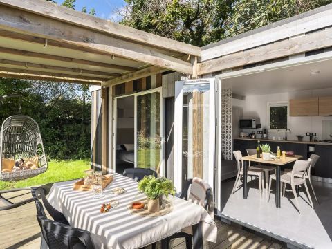 MOBILHOME 4 personnes - Cabane Premium 3 Pièces 4 Personnes Climatisée + TV