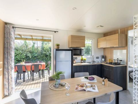 MOBILHOME 6 personnes - Cabane 4 Pièces 6 Personnes Climatisée + TV