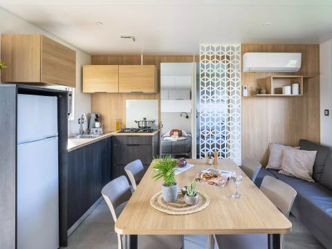 MOBILHOME 6 personnes - Cabane 4 Pièces 6 Personnes Climatisée + TV