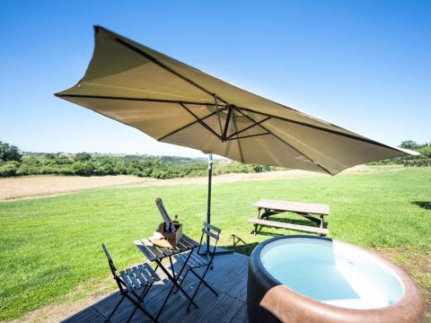 HÉBERGEMENT INSOLITE 4 personnes - Lodge des Bois 2 Pièces 2/4 Personnes (2 adultes + 2 enfants -12ans) + Jacuzzi