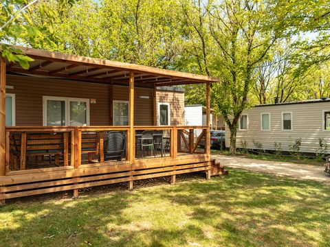 BUNGALOW 6 personnes - Mobil-home | Premium | 3 Ch. | 6 Pers. | Terrasse Lounge | Clim. | TV