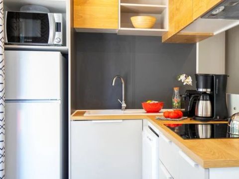 MOBILHOME 6 personnes - Premium Exclusive | 3 Ch. | 6 Pers. | Terrasse surélevée | 2 SDB | Clim. | TV