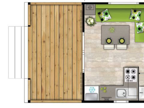 MOBILHOME 4 personnes -  RUBIA