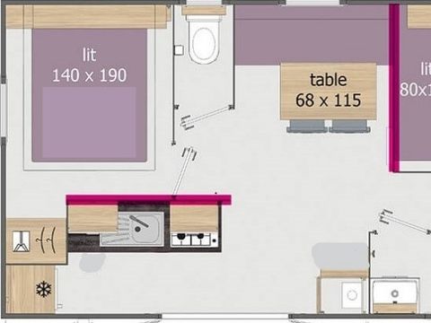 MOBILHOME 6 personnes - CORYLUS