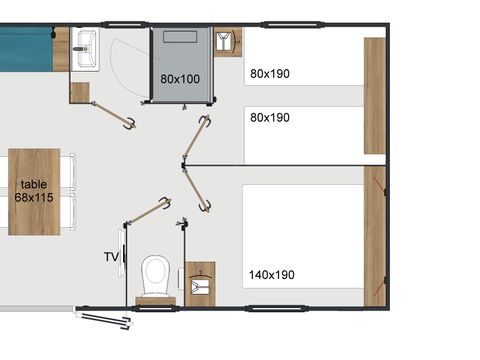 Mobilhome 4 personnes - Mobil-home CALLUNA