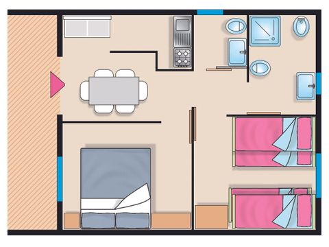 BUNGALOW 6 personnes - Deluxe Plus  - 40m² BUNGALOW 6 personnes - Deluxe Plus  - 40m²