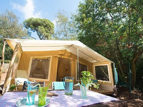 TENTE TOILE ET BOIS 5 personnes - Tente Explorer | 2 Ch. | 5 Pers. | Sans SDB