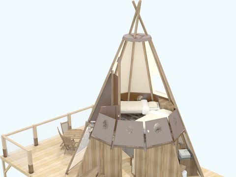 HÉBERGEMENT INSOLITE 4 personnes - Tipi Experience Lodge