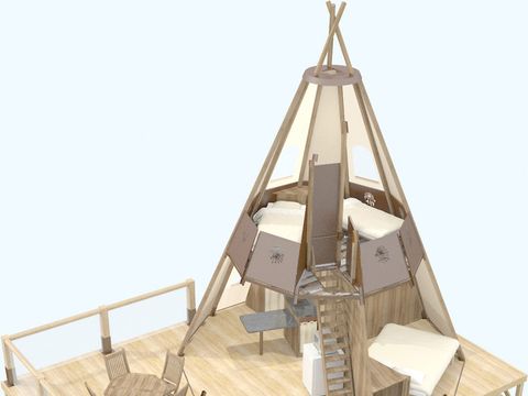 HÉBERGEMENT INSOLITE 4 personnes - Tipi Experience Lodge
