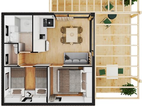 BUNGALOW 4 personnes - Lodge Vue mer