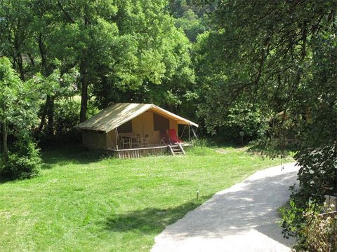 Tente en toile et en bois 6 personnes - Tente Safari Cabanon