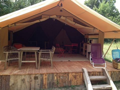 TENTE TOILE ET BOIS 6 personnes - Tente Safari Cabanon