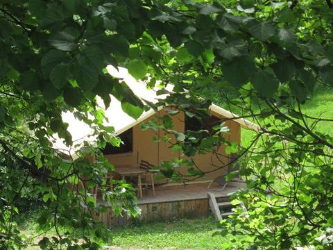 Tente en toile et en bois 6 personnes - Tente Safari Cabanon