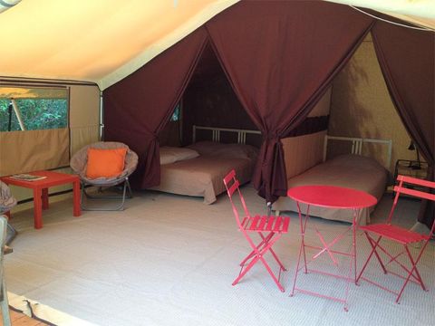 TENTE TOILE ET BOIS 6 personnes - Tente Safari Cabanon