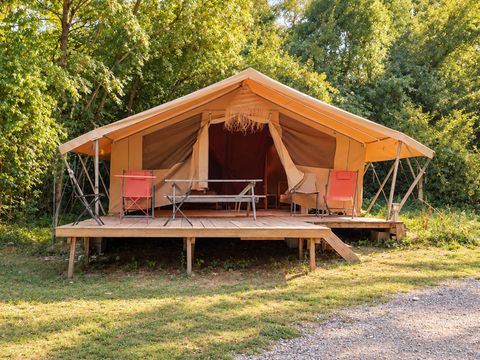 Tente en toile et en bois 6 personnes - Tente Safari Cabanon