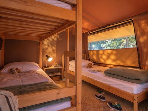 Tente en toile et en bois 6 personnes - Tente Safari Cabanon