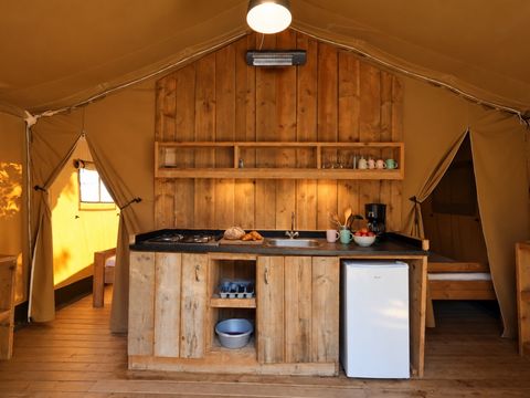 Tente en toile et en bois 5 personnes - Tente Lodge Luxe