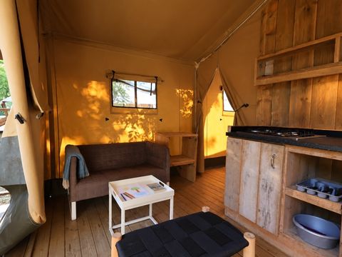 Tente en toile et en bois 5 personnes - Tente Lodge Luxe