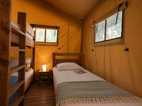 Tente en toile et en bois 5 personnes - Tente Lodge Luxe