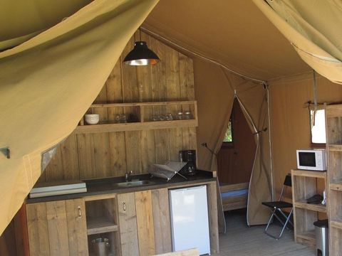 Tente en toile et en bois 5 personnes - Tente Lodge Luxe