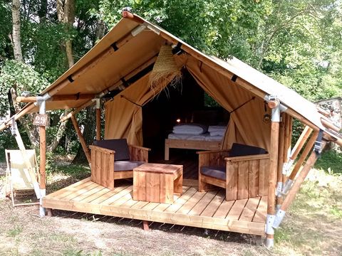 Tente en toile et en bois 2 personnes - Lodge Duo