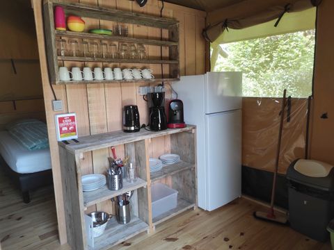 TENTE TOILE ET BOIS 4 personnes - GP4 Tente safari Greenlodge avec sanitaire privé