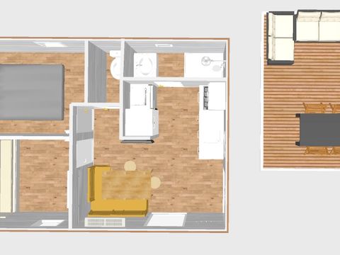 Chalet 4 personnes - Prestige - 2 chambres - 1 salle de bain - 30m²
