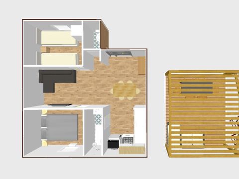 CHALET 6 personnes - Prestige 2 Chambres - 1SDB - 36m²