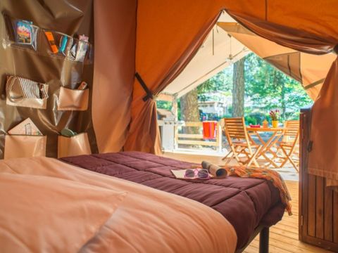 Tente en toile et en bois 5 personnes - ECO Lodge 2ch 5pers sans sanitaire