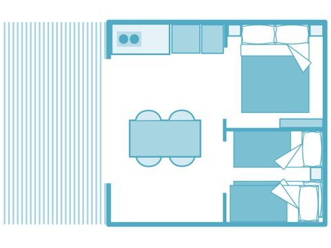 TENTE 5 personnes - Eco Lodge 2 chambres - sans sanitaire