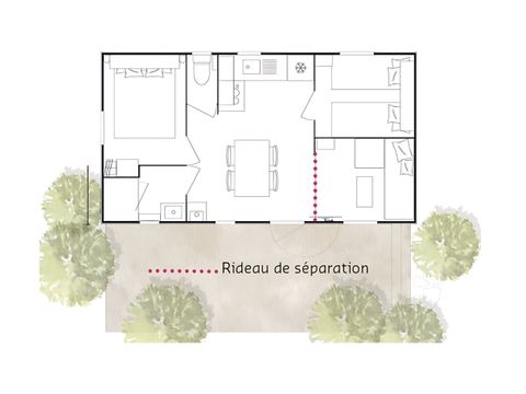 MOBILHOME 5 personnes - Prestige Plus 32m² 2 chambres - climatisé MOBILHOME 5 personnes - Prestige Plus 32m² 2 chambres - climatisé