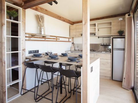 CHALET 4 personnes - Chalet Portland 35 m² - 3 chambres + Terrasse couverte + TV