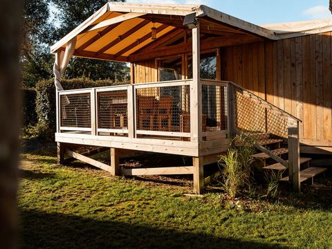 Tente en toile et en bois 4 personnes - Cosy Glamping - 2 chambres - 1 salle de bain