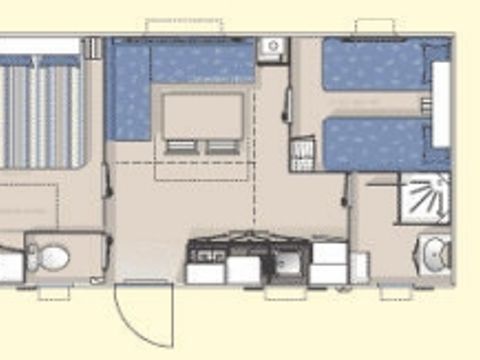 Mobilhome 4 personnes - Standard Zen - 2 chambres
