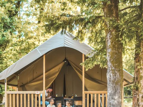 TENTE TOILE ET BOIS 5 personnes - Tente Safari 2 CH 5 pers