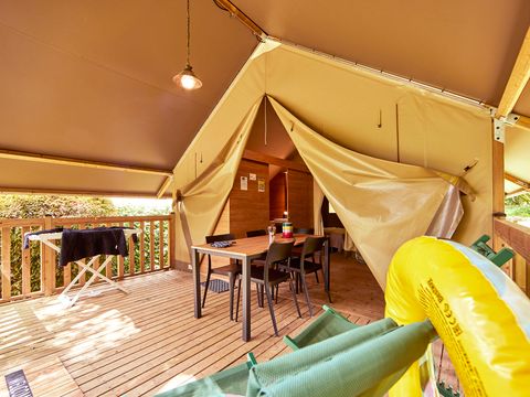 TENTE TOILE ET BOIS 5 personnes - Tente Safari 2 CH 5 pers