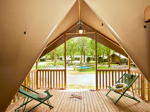 TENTE TOILE ET BOIS 5 personnes - Tente Safari 2 CH 5 pers