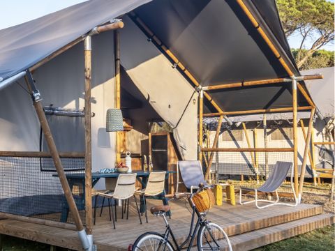 TENTE TOILE ET BOIS 4 personnes - LODGE FAMILY DUPLEX