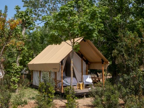 TENTE TOILE ET BOIS 4 personnes - LODGE FAMILY DUPLEX