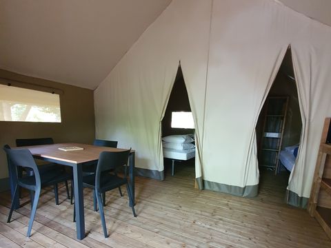 LODGE 4 personnes - Mini-Wood sur pilotis en toile , sans sanitaires, pour 4 personnes