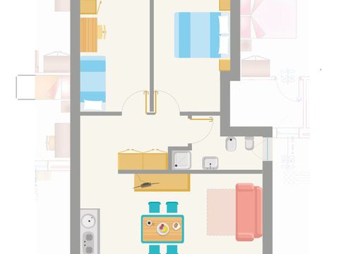 APPARTEMENT 6 personnes - TRILOCALE COMFORT (with private terrace)
