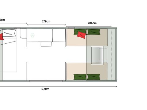 Tente en toile et en bois 4 personnes - Coco Sweet