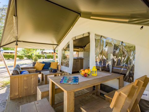 Tente en toile et en bois 4 personnes - Stella Maris - Tente Safari Confort