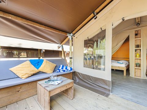TENTE TOILE ET BOIS 4 personnes - Stella Maris - Tente Safari Lodge + air conditionné (5P)