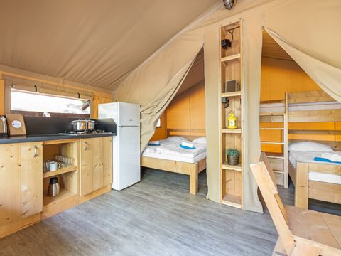 Tente en toile et en bois 5 personnes - Stella Maris - Tente Safari Lodge + air conditionné