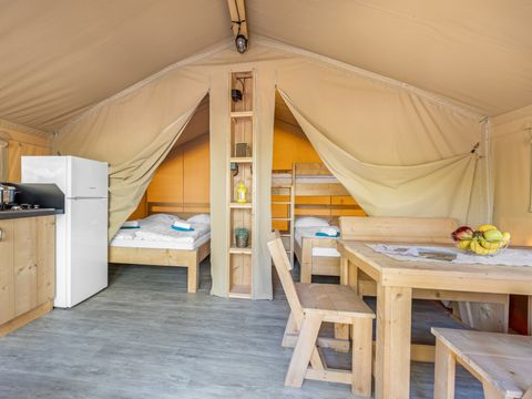 TENTE TOILE ET BOIS 4 personnes - Stella Maris - Tente Safari Lodge + air conditionné (5P)