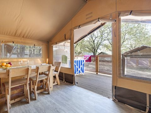 Tente en toile et en bois 4 personnes - Stella Maris - Tente Safari Douillette