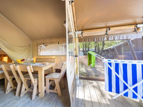 TENTE TOILE ET BOIS 5 personnes - Stella Maris - Tente Safari Douillette